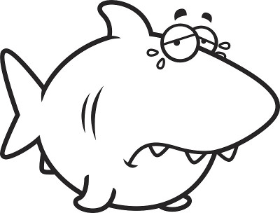 哭卡通鲨鱼