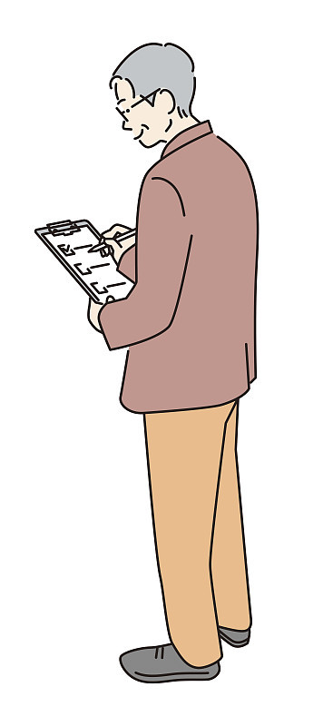 老人回答问卷