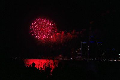 底特律的烟花