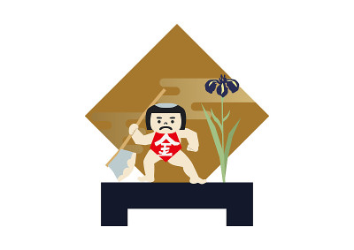 Amulet doll for May festival.Symbol of Japan's ear