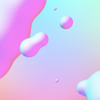 流体设计液体滴与鲜明的强烈色彩抽象的背景。矢量图