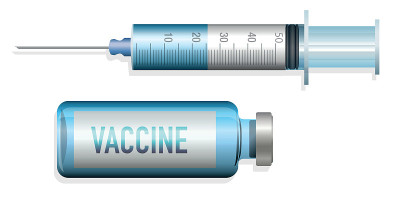 用注射器和血清接种疫苗来阻止流行病的概念
