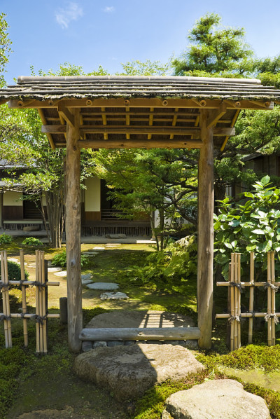 日本花园的大门。