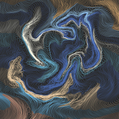 波浪抽象图形设计，矢量背景。