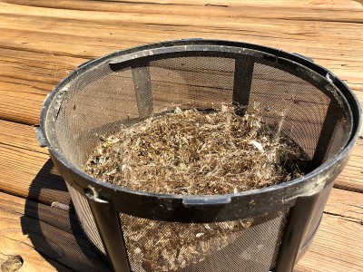 一堆死虫在捕虫篓里飞虫