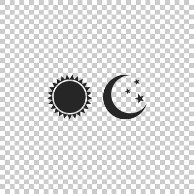 太阳和月亮图标孤立在透明的背景。天气白天和晚上。平面设计。矢量图