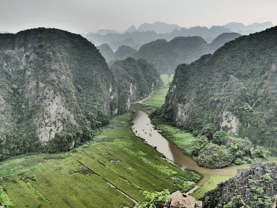 Tam Coc -木阿洞山的景色