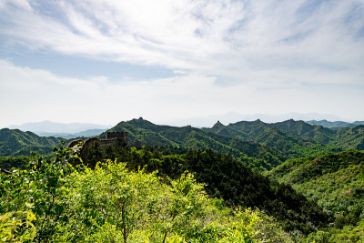 中国湖北的长城，中国的金山岭