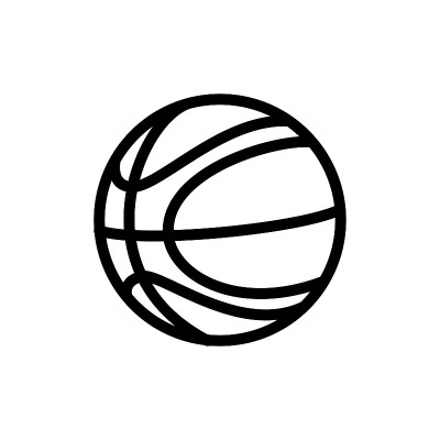 篮球图标线条艺术设计