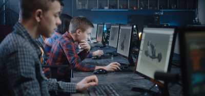 学习3D设计的学生