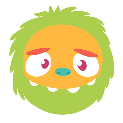 快乐的卡通怪兽在微笑。矢量插图。万圣节