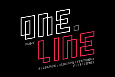 一行字体