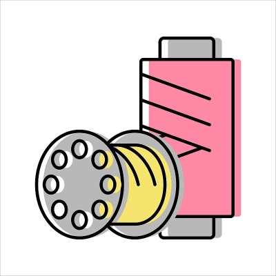 线程的刺绣。刺绣。缝纫和修补衣服