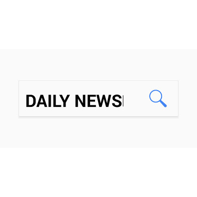 新闻概念:文字放大镜每日新闻