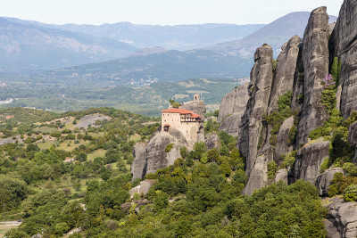 Agios Nikolaos Anapafsas修道院，位于希腊中部的Meteora