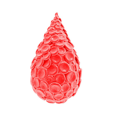 3d渲染红细胞背景。
