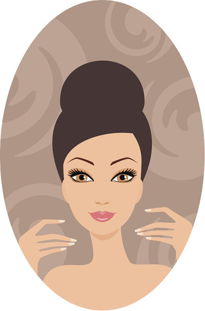 美丽的女人。法国修指甲
