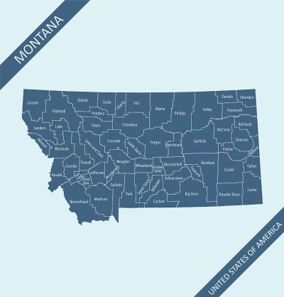 Montana counties map