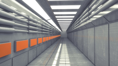 3D渲染室内和未来建筑设计