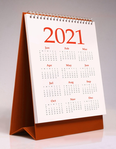 简单的2021年台历