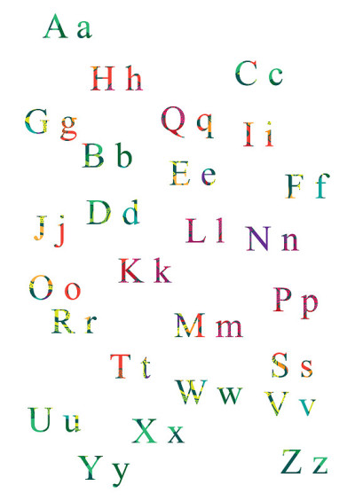 手绘字母表