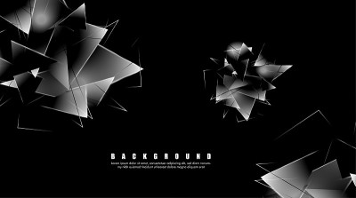 abstract background with glowing triangles that ov