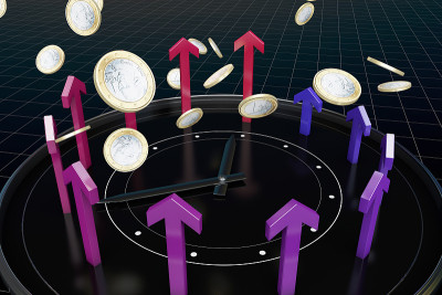 装满金币的钟，代表着财富的积累