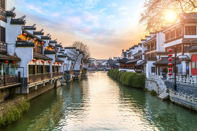 南京秦淮河古建筑景观