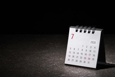2020年7月日历