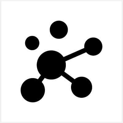 孤立分子图标。原子或离子符号。模板矢量库存插图。每股收益10