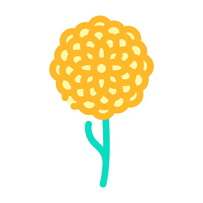 菊花颜色图标矢量插图