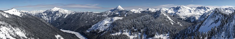 山顶全景在华盛顿荒野穷乡僻居