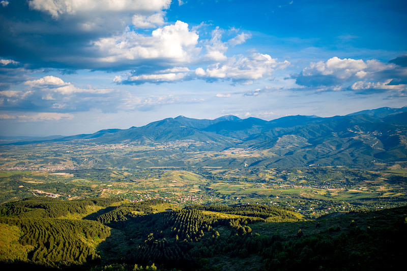 来自伏得诺山的马其顿风景