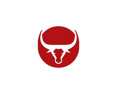 Bull head vector icon illustration