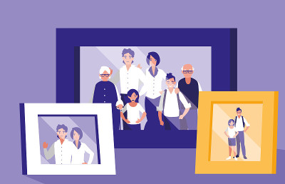 portrait with family members picture