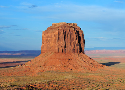 View To The Merrick Butte In The Monument Valley A
