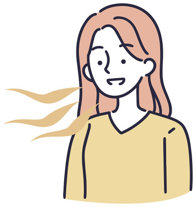 口臭女性插画