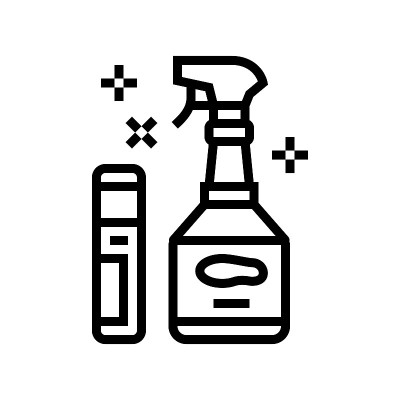鞋底清洁鞋护理线图标矢量插图