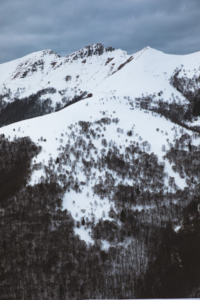 伦巴第(意大利)的雪山美景
