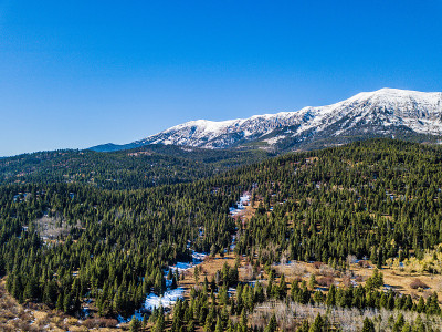 Bridger Mountains的鸟瞰图