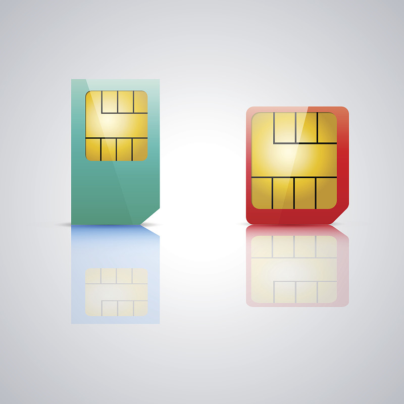 设置SIM卡，矢量图。