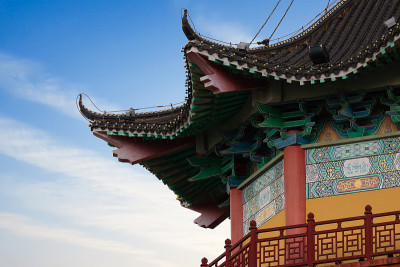 中国古代阁楼的一角