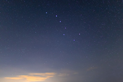 大熊座的特写在一个夜晚星空背景