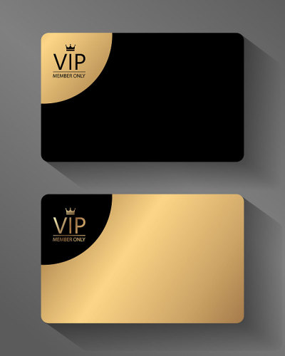 矢量VIP会员金黑卡，优质品质，优质邀请卡海报。