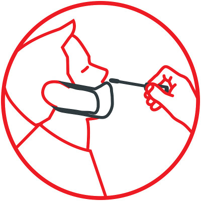 Covid-19病毒拭子检测图标