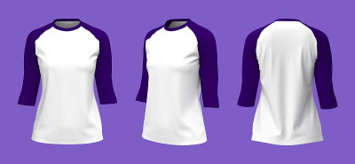 半袖raglan t恤模型