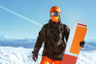 滑雪板雪板肖像山顶
