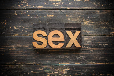 Sex Concept Vintage Wooden Letterpress Type Word