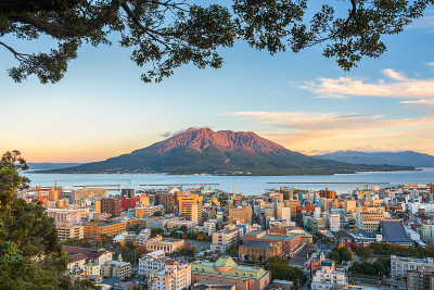日本鹿儿岛，樱花岛火山
