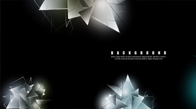 abstract background with glowing triangles that ov